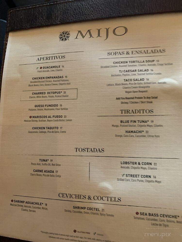 Mijo Modern Mexican - Las Vegas, NV menu_pic