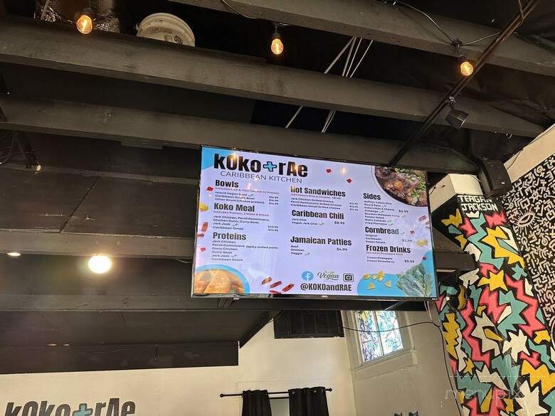 Koko+Rae Caribbean Kitchen - Louisville, KY menu_pic