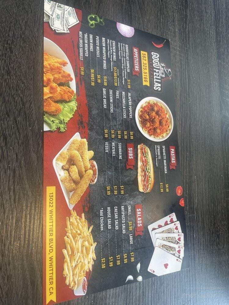Good Fellas Pizza - Whittier, CA menu_pic