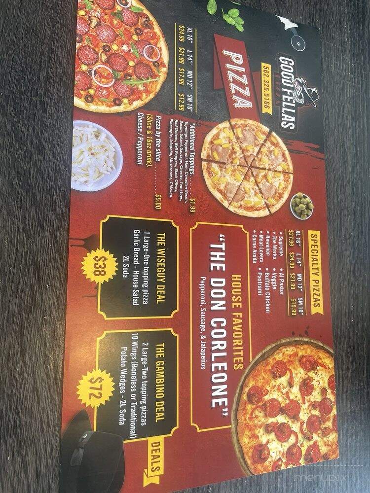 Good Fellas Pizza - Whittier, CA menu_pic