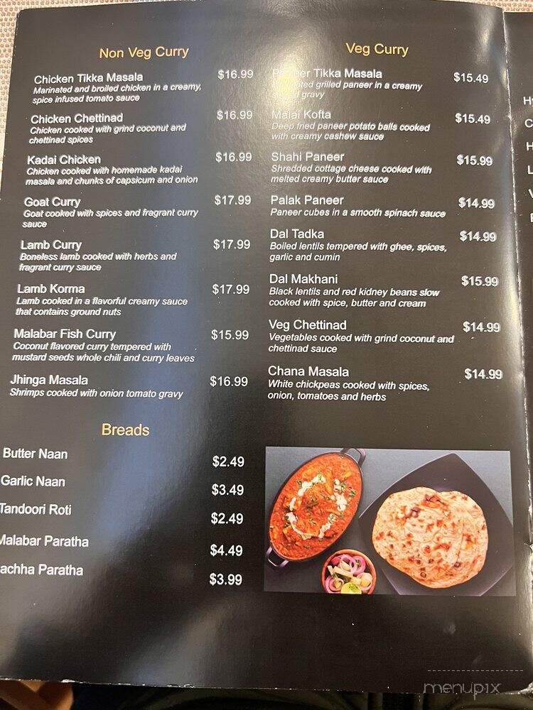 K G F Indian Restaurant - Kirkland, WA menu_pic