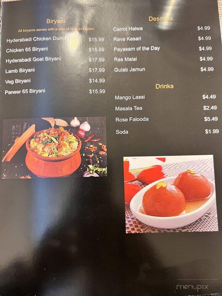 K G F Indian Restaurant - Kirkland, WA menu_pic