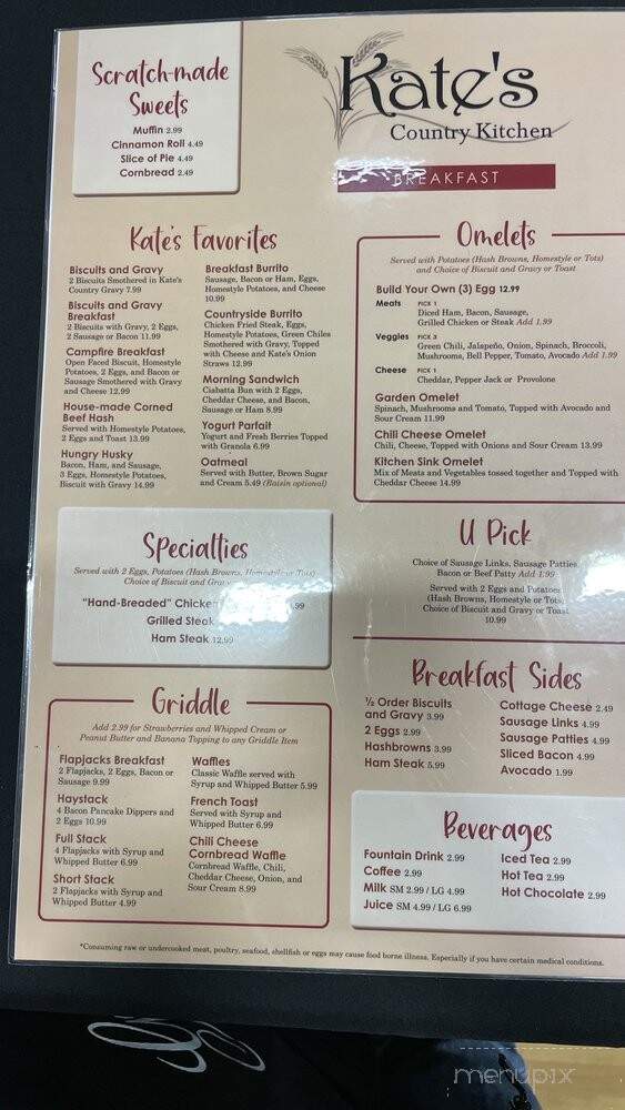Kate's Country Kitchen - Emmett, ID menu_pic
