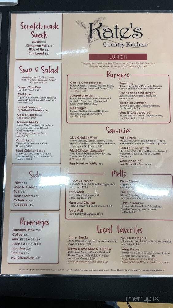 Kate's Country Kitchen - Emmett, ID menu_pic
