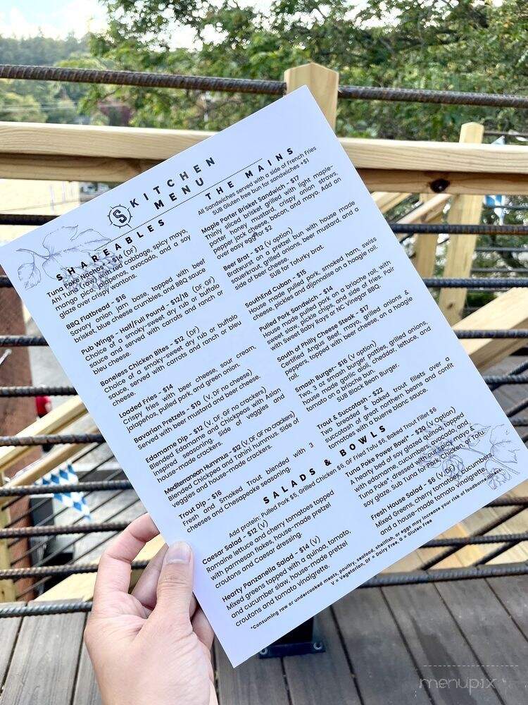 South End Brewing - Boone, NC menu_pic