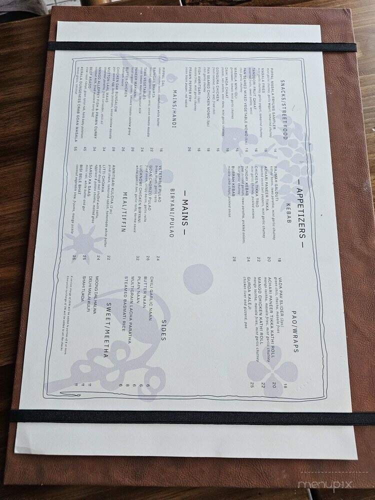 Pippal - Emeryville, CA menu_pic