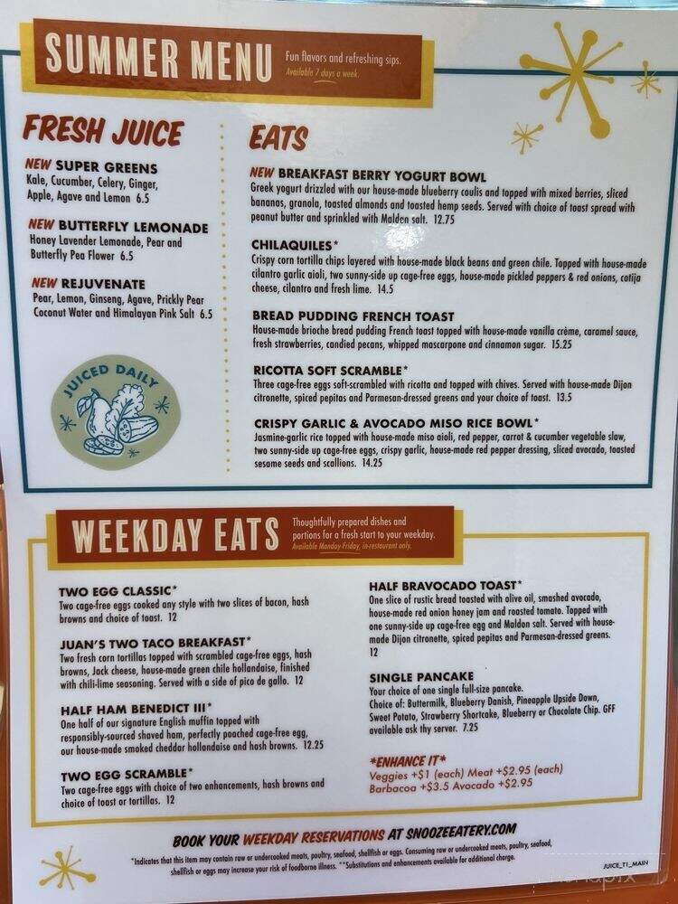 Snooze, an A.M. Eatery - Huntington Beach, CA menu_pic