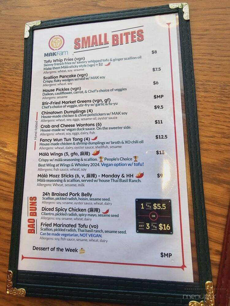 Makfam - Denver, CO menu_pic