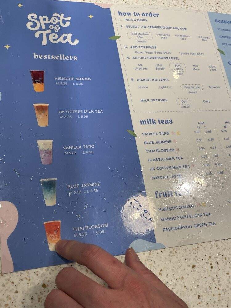 Spot of Tea - Washington, DC menu_pic