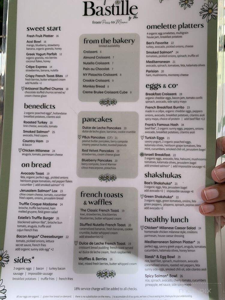 Cafe Bastille - Fort Lauderdale, FL menu_pic