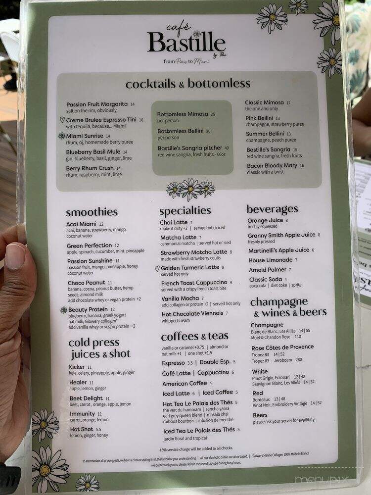 Cafe Bastille - Fort Lauderdale, FL menu_pic