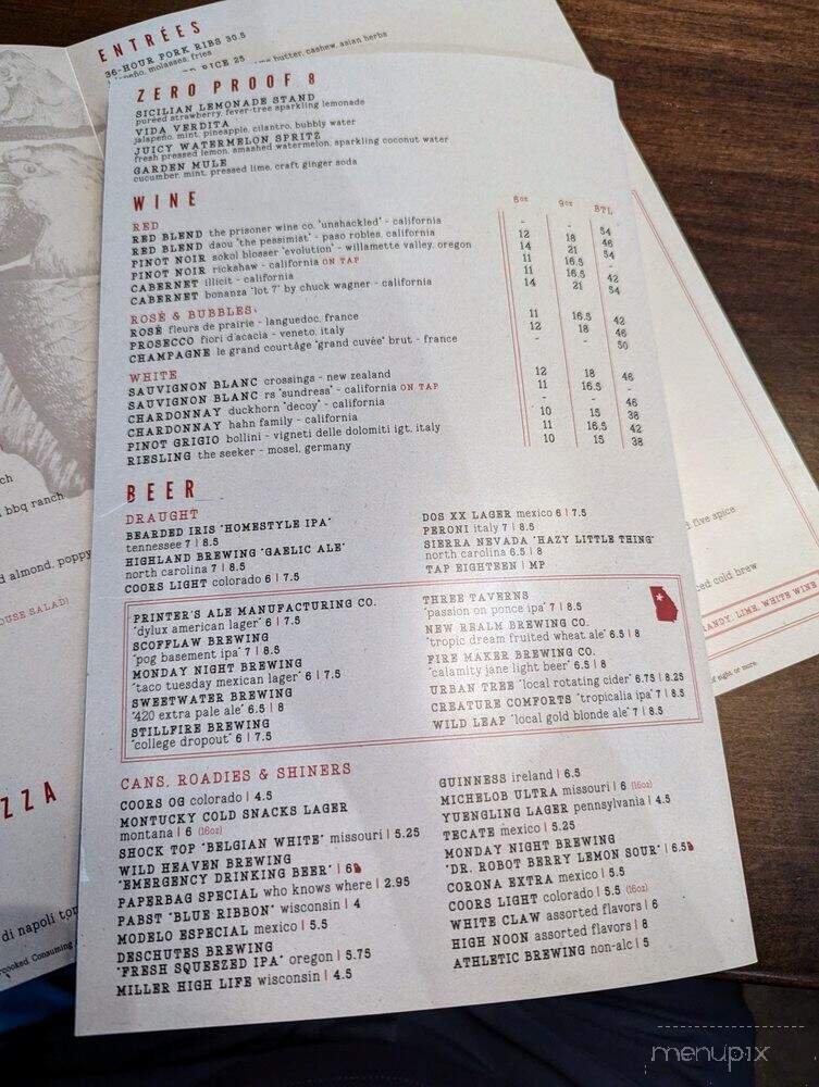 Culinary Dropout - Atlanta, GA menu_pic