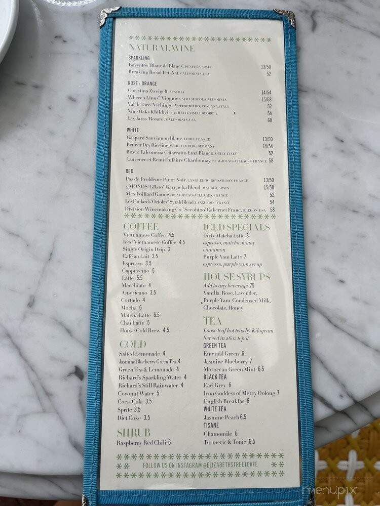 Elizabeth Street Cafe - New Orleans, LA menu_pic