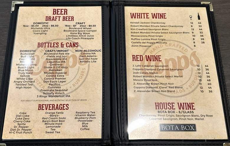 Copp's Pizza - Overland Park, KS menu_pic