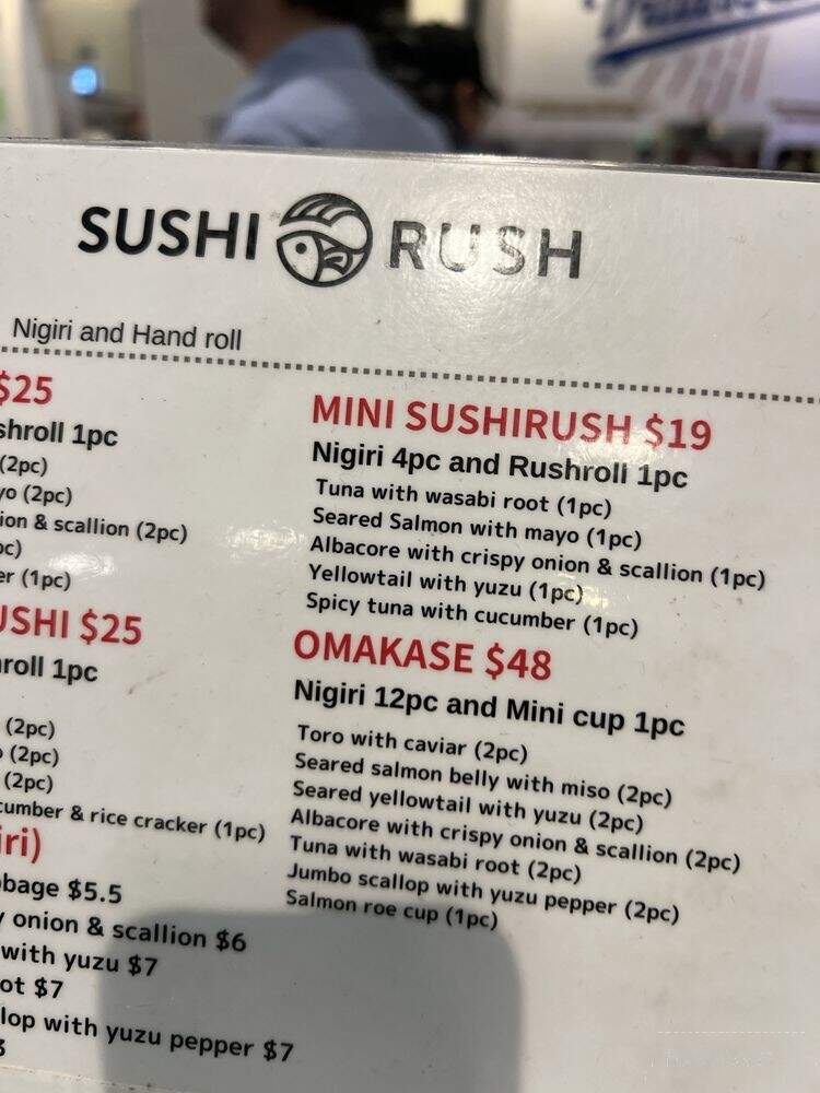 Sushi Rush - Los Angeles, CA menu_pic
