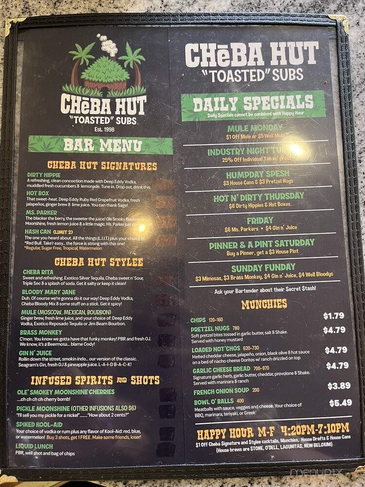 Cheba Hut Toasted Subs - Albuquerque, NM menu_pic