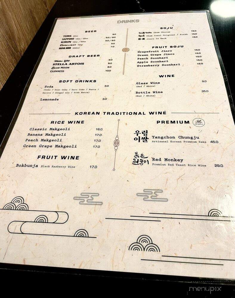 Kiwa Korean Grill - Sterling, VA menu_pic