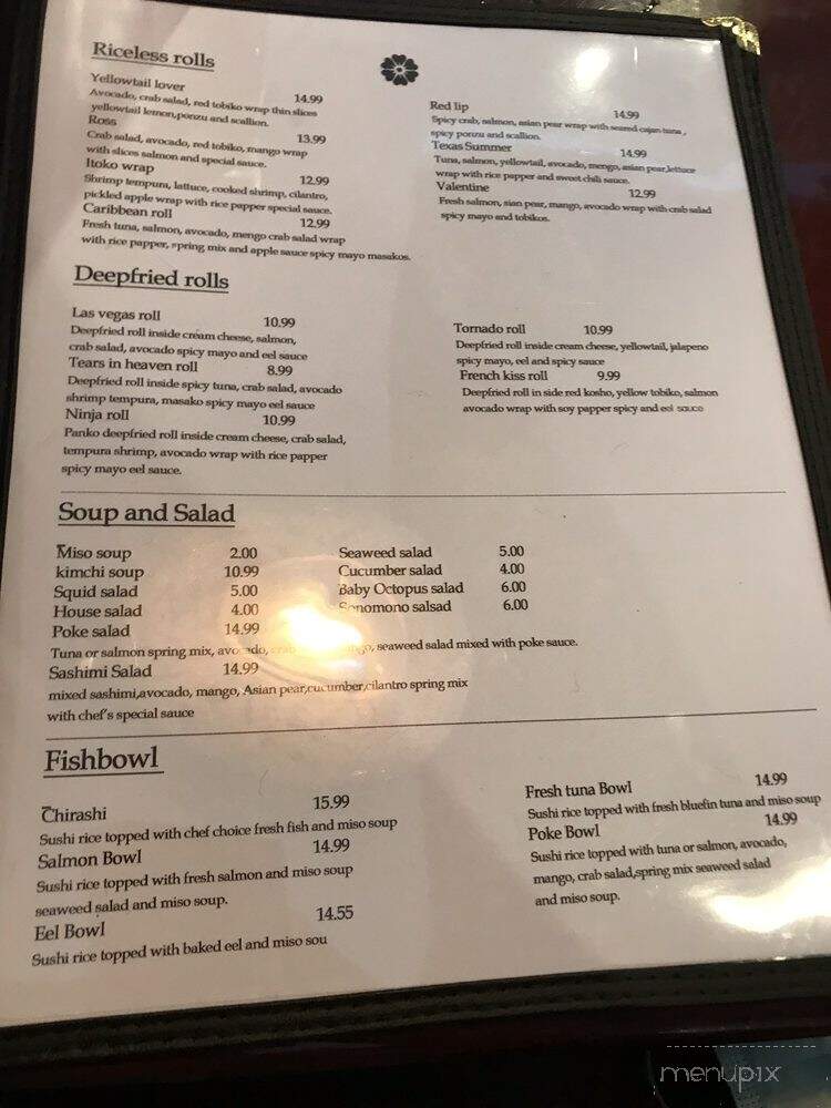 Itoko Sushi & Ramen - Watauga, TX menu_pic