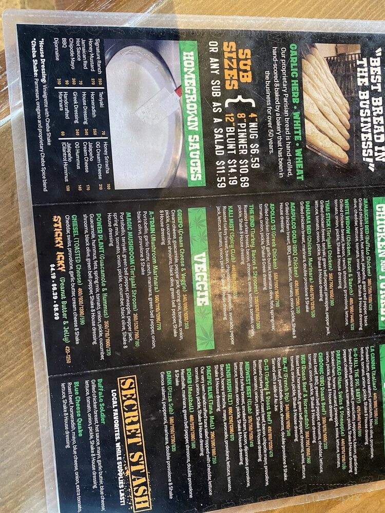 Cheba Hut Toasted Subs - Bend, OR menu_pic