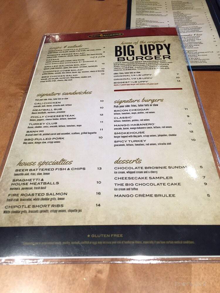 Red Embers - Manassas, VA menu_pic