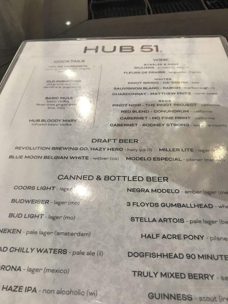 Hub 51 - Chicago, IL menu_pic