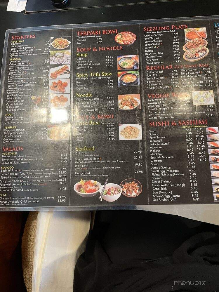 Umi Sushi & Sake - Morro Bay, CA menu_pic
