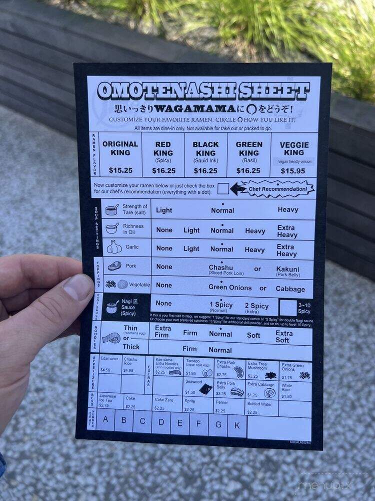 Ramen Nagi - Los Angeles, CA menu_pic