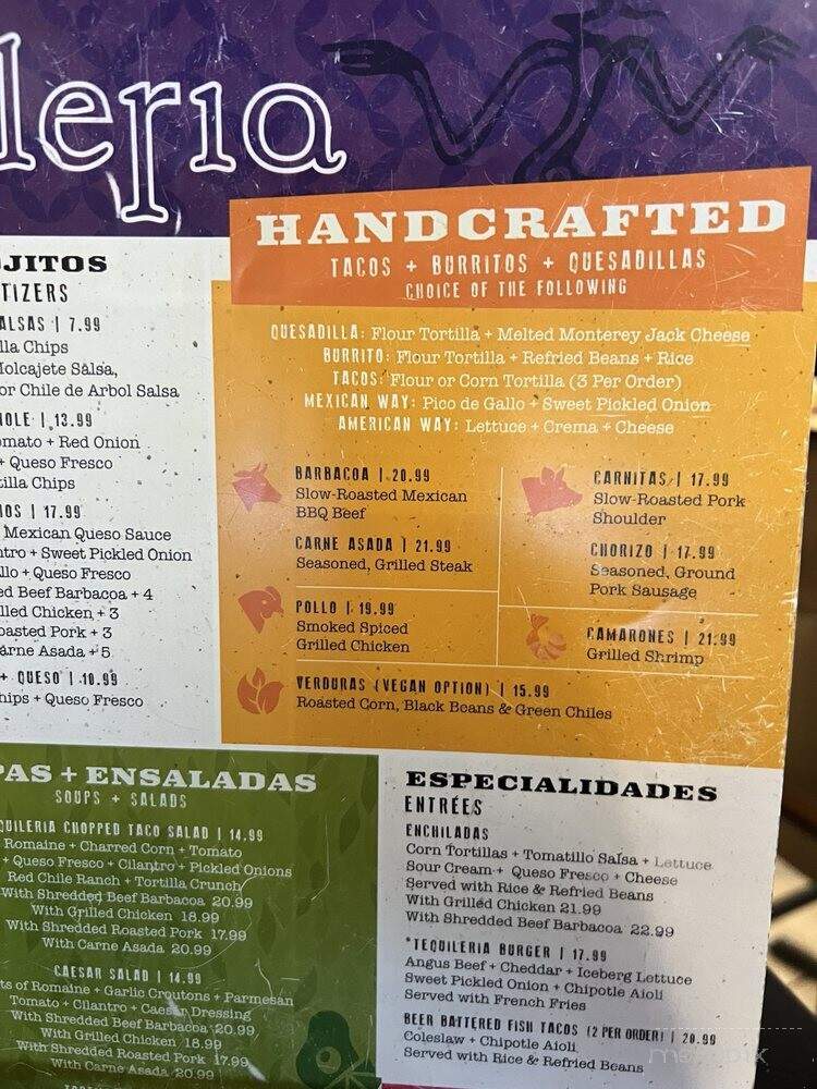 Jose Cuervo Tequileria - Las Vegas, NV menu_pic