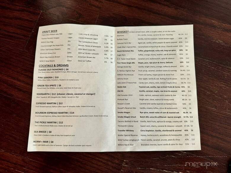 Central Cafe - North Branford, CT menu_pic