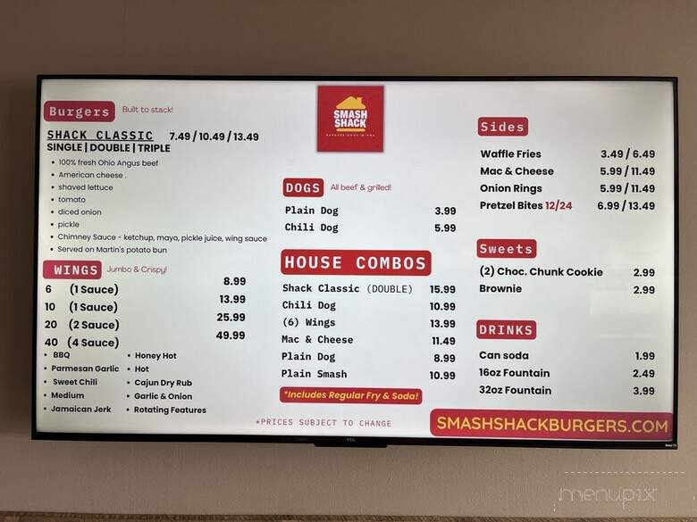 Smash Shack Burger - Delaware, OH menu_pic