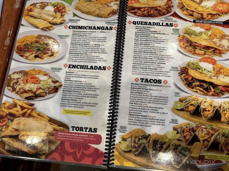 La Fuente Mexican Restaurant - Huntsville, AL menu_pic