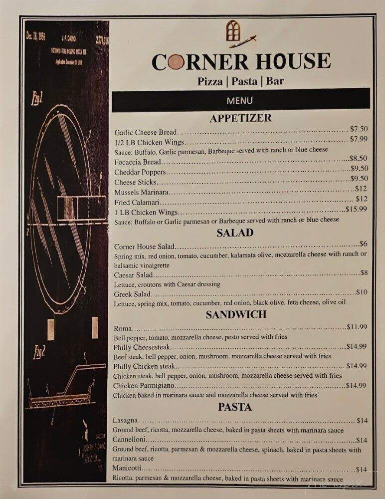 Corner House Pizza Pasta Bar - Denver, CO menu_pic