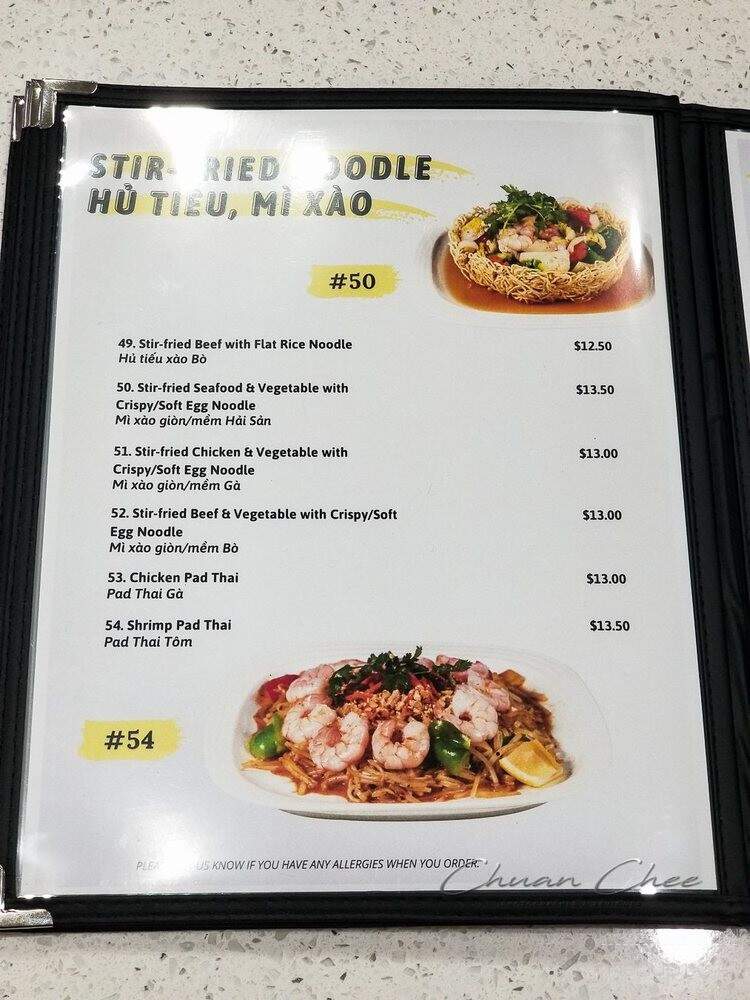 Pho #7 - Hamilton, ON menu_pic
