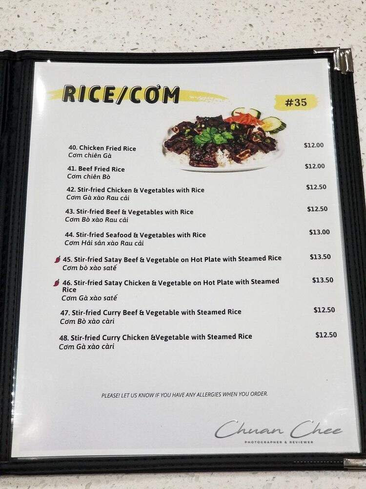 Pho #7 - Hamilton, ON menu_pic