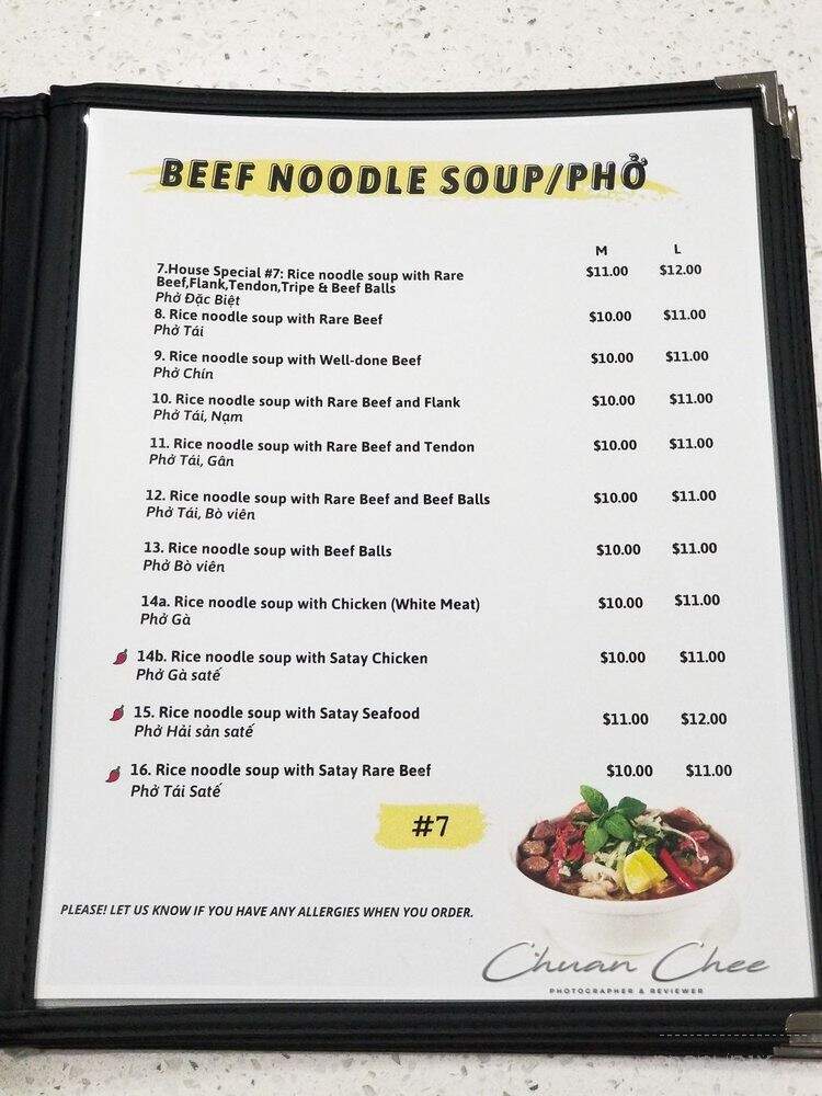 Pho #7 - Hamilton, ON menu_pic