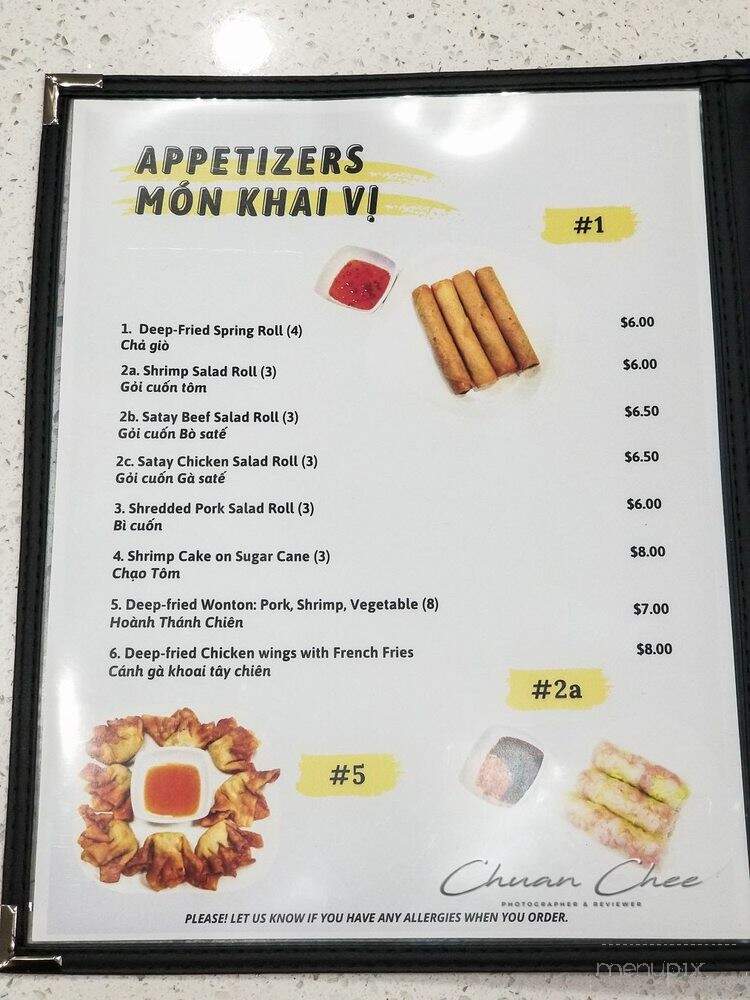 Pho #7 - Hamilton, ON menu_pic