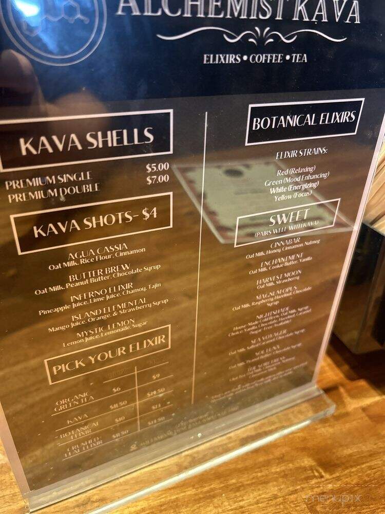 Alchemist Kava - Naples, FL menu_pic