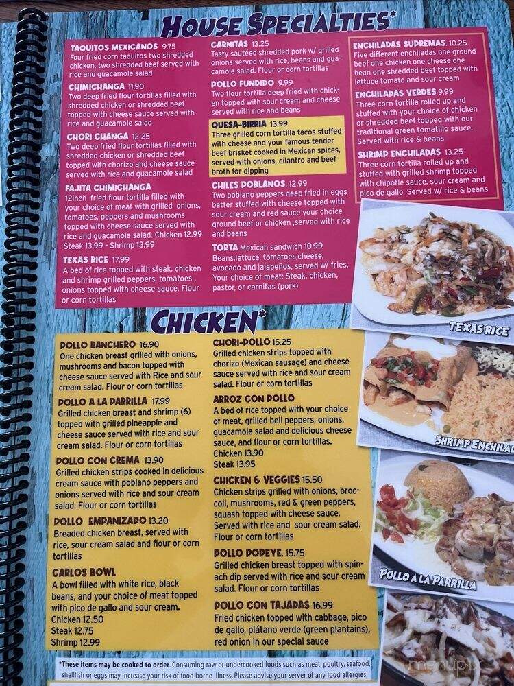 Mi Tierra 504 - Lancaster, SC menu_pic