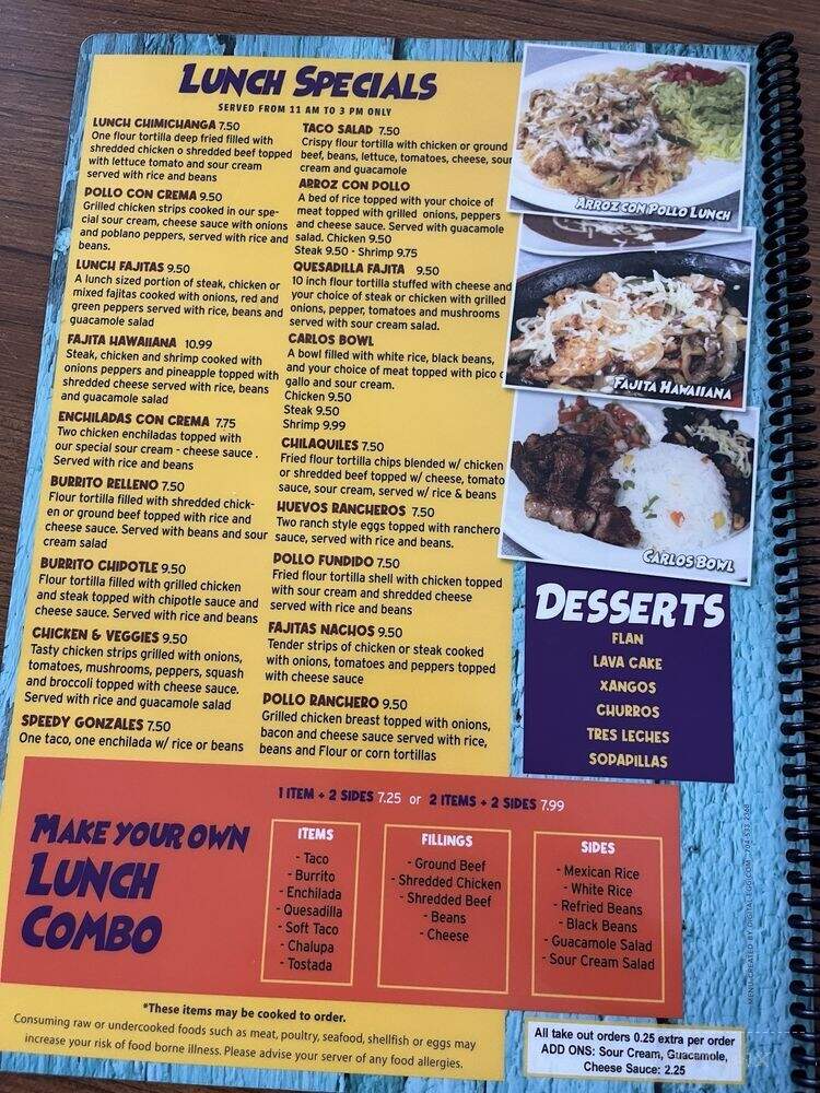 Mi Tierra 504 - Lancaster, SC menu_pic