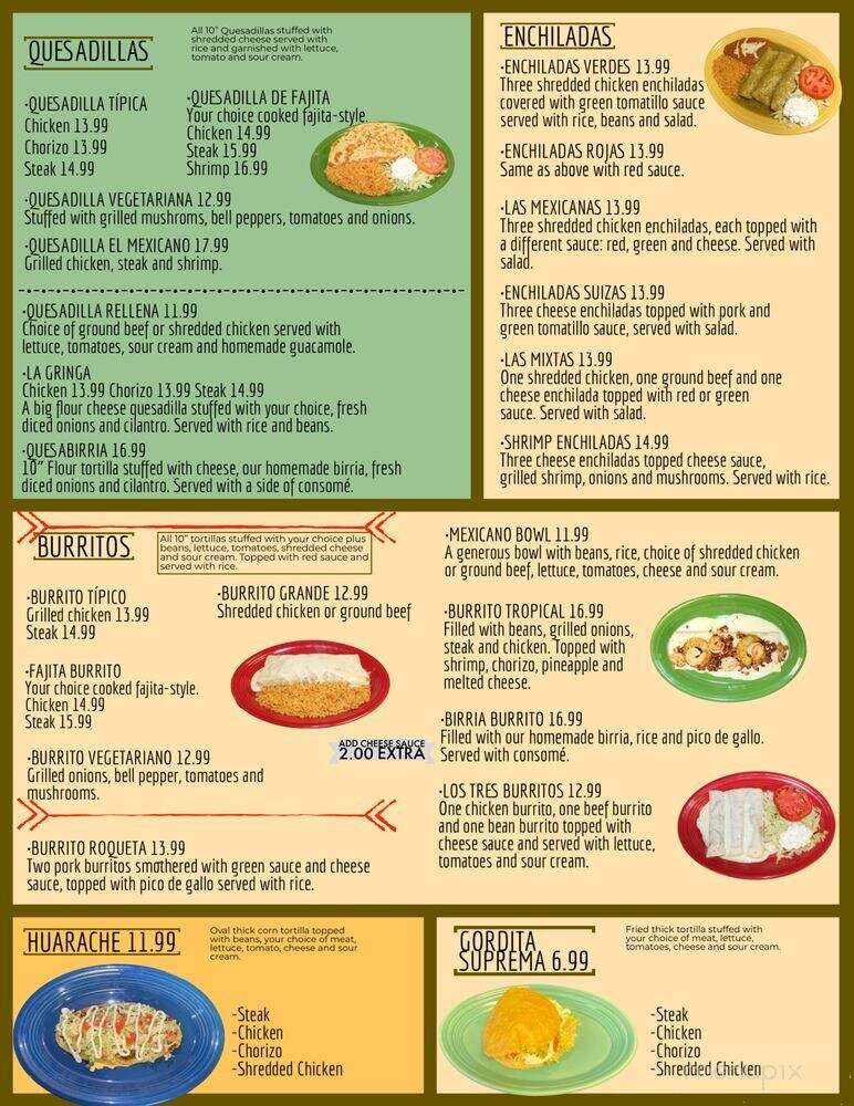 El Mexicano Restaurant - Jeffersonville, IN menu_pic