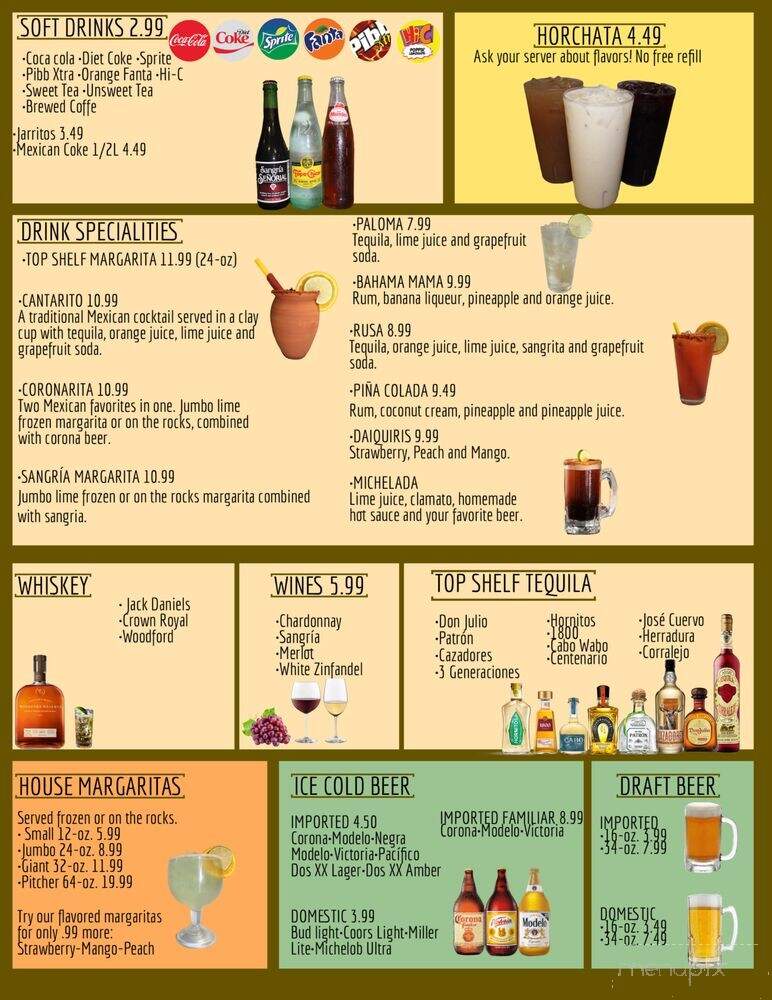 El Mexicano Restaurant - Jeffersonville, IN menu_pic