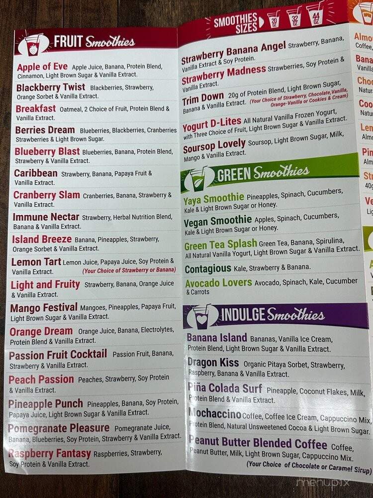 Smoothie Plus - Miramar, FL menu_pic