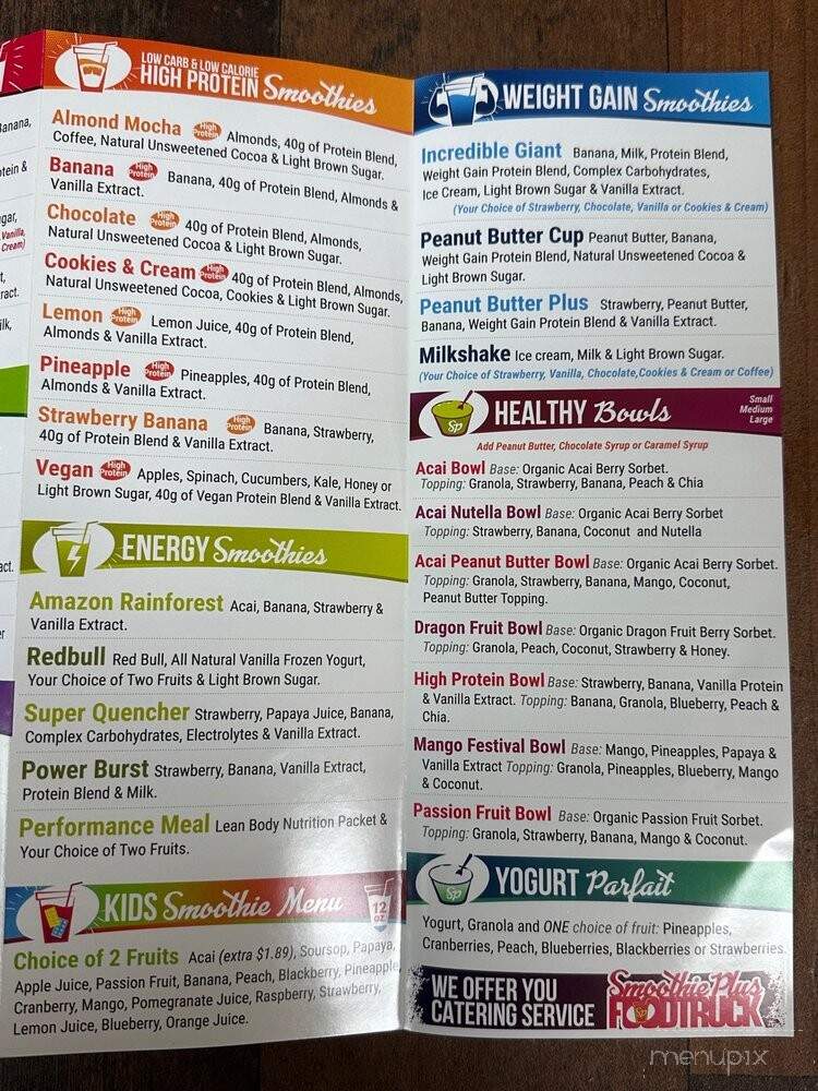 Smoothie Plus - Miramar, FL menu_pic