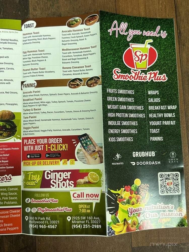 Smoothie Plus - Miramar, FL menu_pic