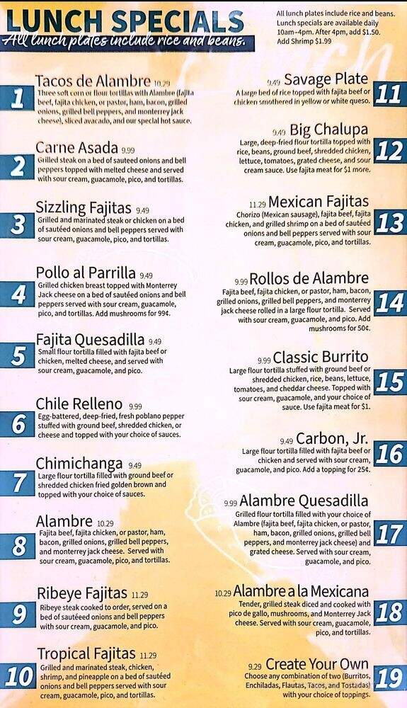 Mi Ranchito Tex Mex Restaurant - Broken Bow, OK menu_pic