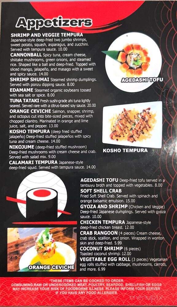 Rafi's Hibachi & Sushi Bar - Gaylord, MI menu_pic