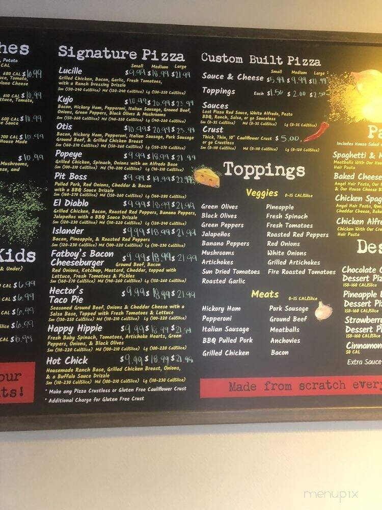Lost Pizza - Pensacola, FL menu_pic