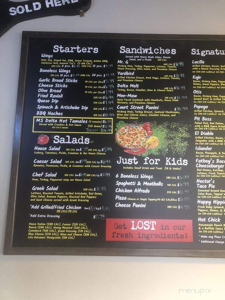 Lost Pizza - Pensacola, FL menu_pic