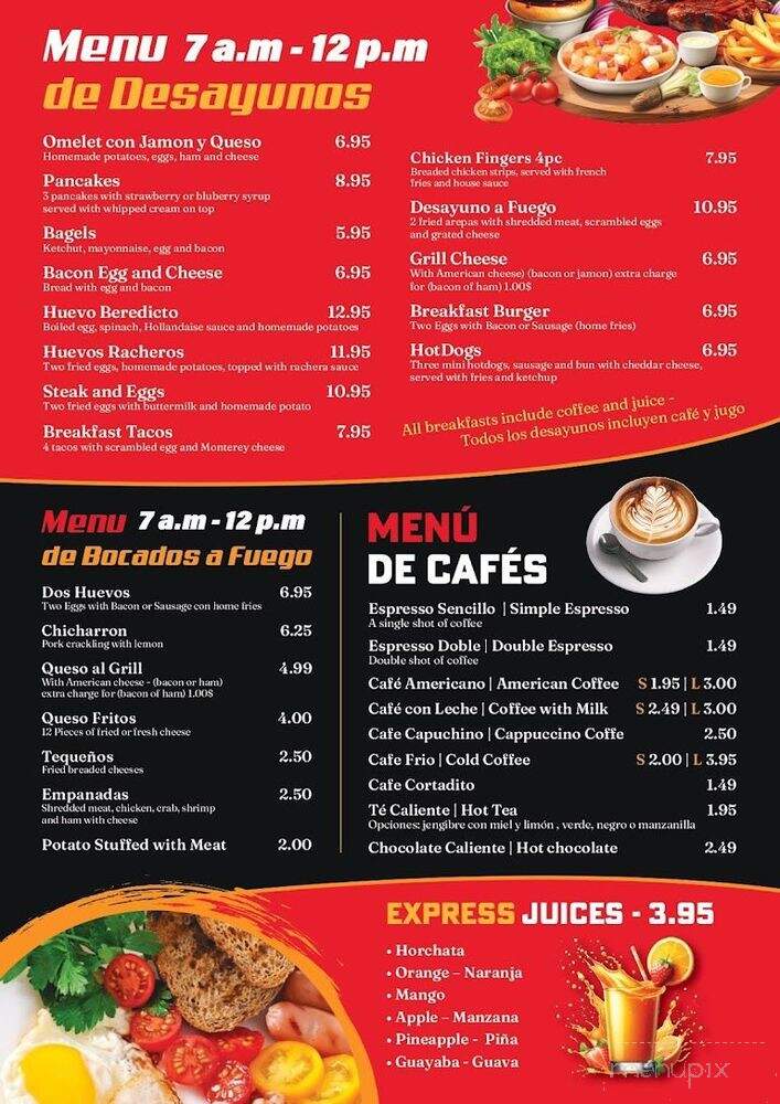 Fuego & Sazon - Weehawken, NJ menu_pic