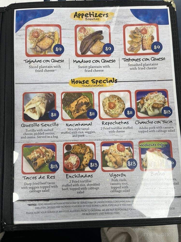 Mi Linda Managua - Norcross, GA menu_pic